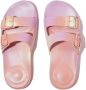 FitFlop Iqushion Iridescent Two-Bar Buckle Slides WIT - Thumbnail 5