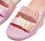 FitFlop Iqushion Iridescent Two-Bar Buckle Slides WIT - Thumbnail 6