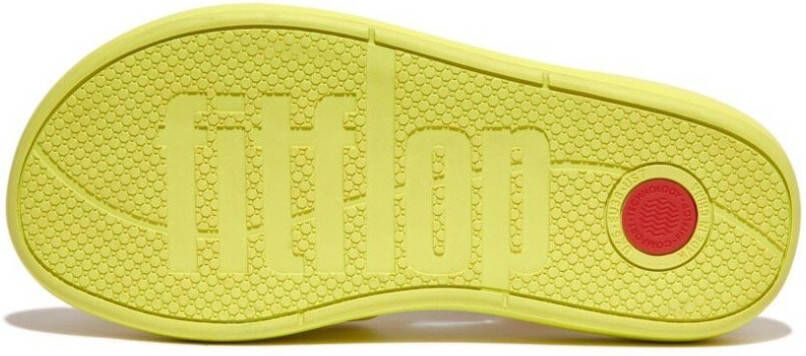 Fitflop Slippers IQUSHION D-LUXE PADDED LEATHER SLIDES zomerschoen slippers met brede bandage