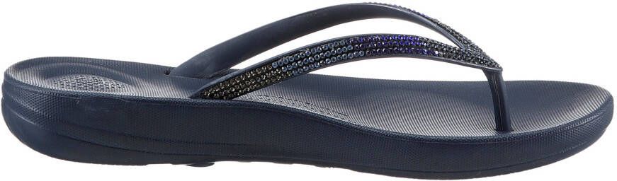 Fitflop Teenslippers IQUSHION OMBRE SPARKLE zomerschoen slippers poolslides met zachte tussenstuk voor de tenen