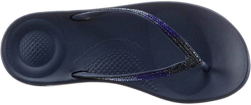 Fitflop Teenslippers IQUSHION OMBRE SPARKLE zomerschoen slippers poolslides met zachte tussenstuk voor de tenen