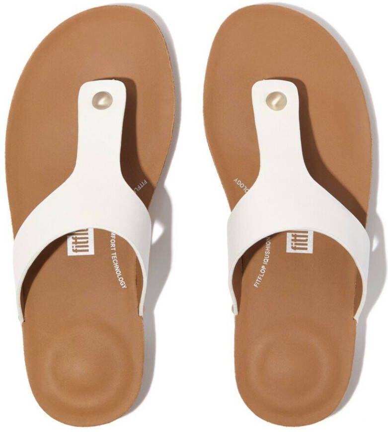 Fitflop Teenslippers IQUSHION LEATHER TOE-POST SANDALS