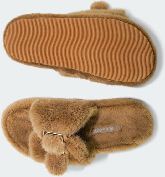 Flip Flop Pantoffels Fur*buckle met siergesp