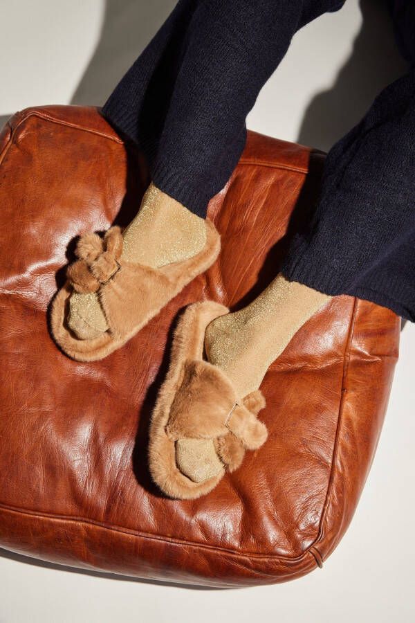 Flip Flop Pantoffels Fur*buckle met siergesp