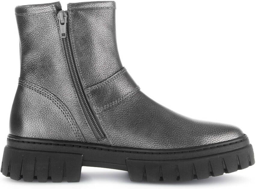 Gabor Boots zonder sluiting York plateau enkellaars chunky boots breedte g in metallic-look