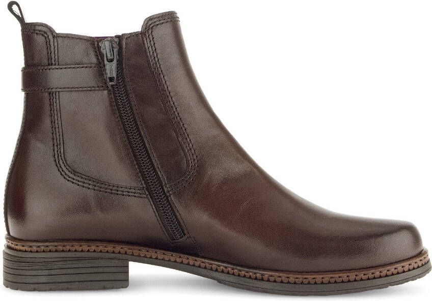 Gabor Chelsea-boots blockhak enkellaarsje businessmode met stretch inzet