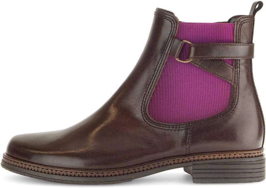 Gabor Chelsea-boots blockhak enkellaarsje businessmode met stretch inzet