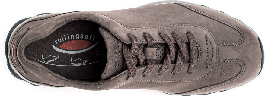 Gabor Rollingsoft Sneakers met sleehak met logo-opdruk op de hiel vrijetijdsschoen halfhoge schoen veterschoen