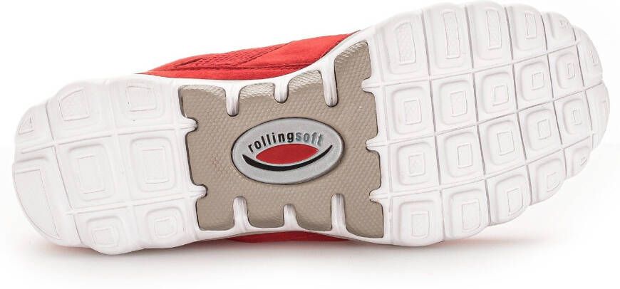 Gabor Rollingsoft Sneakers met sleehak met logo-opdruk vrijetijdsschoen halfschoen veterschoen