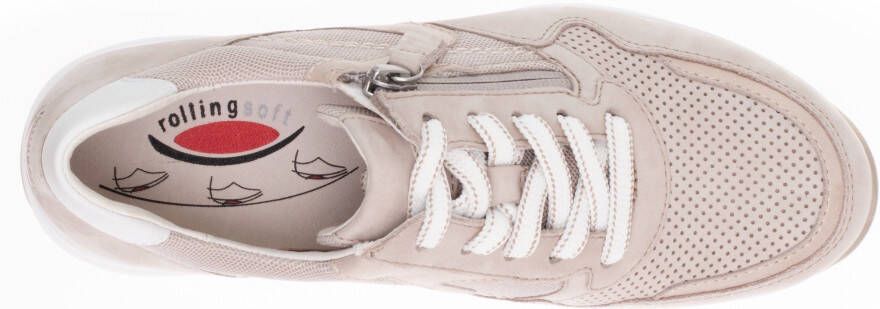 Gabor Rollingsoft Sneakers met sleehak met decoratieve stiksels