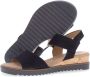 Gabor Zwarte Velours Sandalen met Velcro Sluiting Black Dames - Thumbnail 8