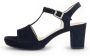 Gabor Zwarte Fluweel Leren Sandalen Black Dames - Thumbnail 12