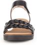 Gabor Zwarte leren sandalen met gevlochten bandjes Black Dames - Thumbnail 14