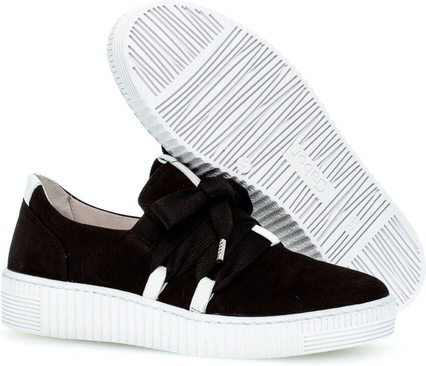 Gabor Plateausneakers Slip-on sneaker slipper veterschoen met opgestikte versiersluiting