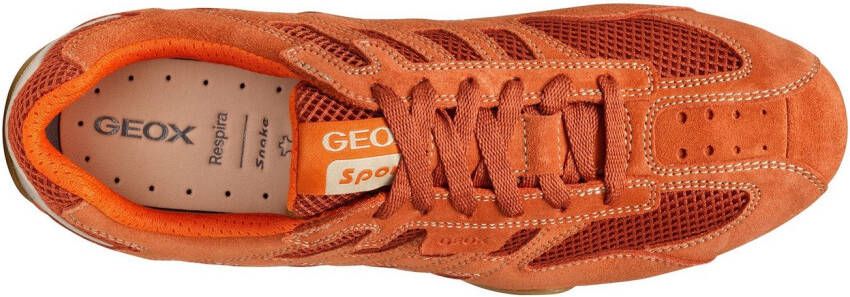 Geox Sneakers U SNAKE ORIGINAL veterschoen vrijetijdsschoen trekking sneaker met leren binnenzool