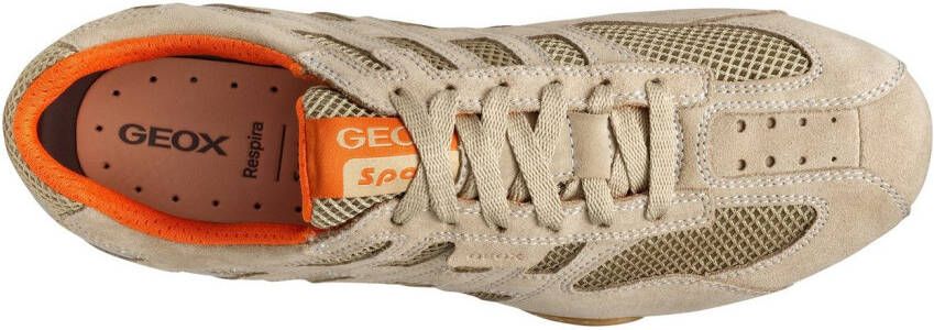 Geox Sneakers U SNAKE ORIGINAL veterschoen vrijetijdsschoen trekking sneaker met leren binnenzool