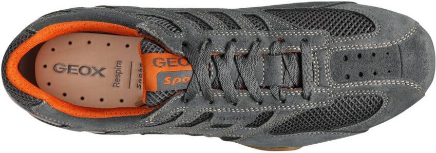 Geox Sneakers U SNAKE ORIGINAL veterschoen vrijetijdsschoen trekking sneaker met leren binnenzool