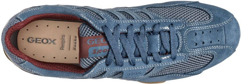 Geox Sneakers U SNAKE ORIGINAL veterschoen vrijetijdsschoen trekking sneaker met leren binnenzool