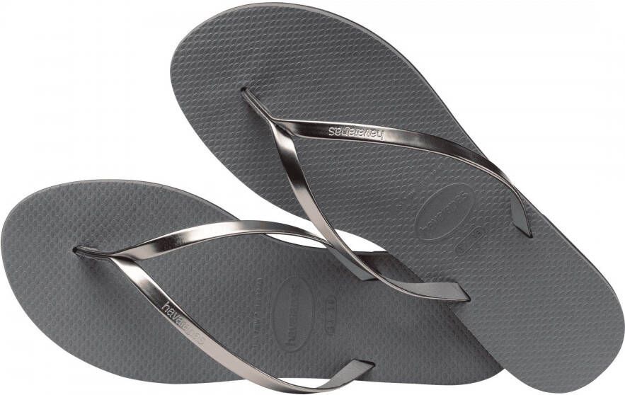 Havaianas NU 21% KORTING Teenslippers YOU METALLIC met fijne metallic riempjes