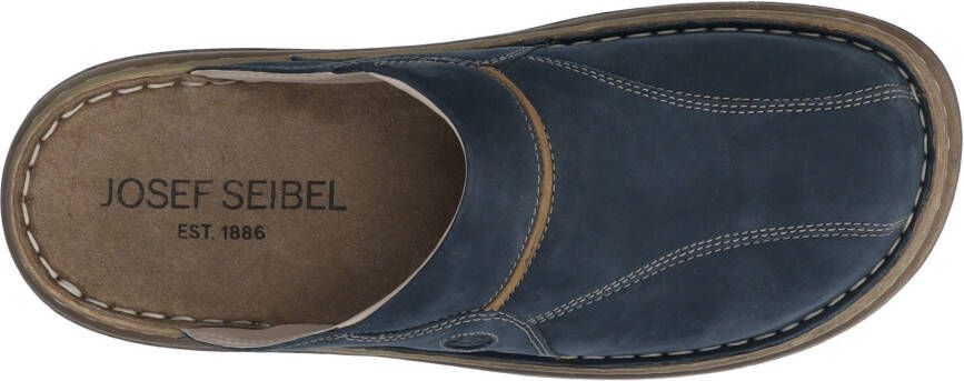 Josef Seibel Clogs Klaus zomerschoen slippers vakantie met modieuze contrast-bekleding