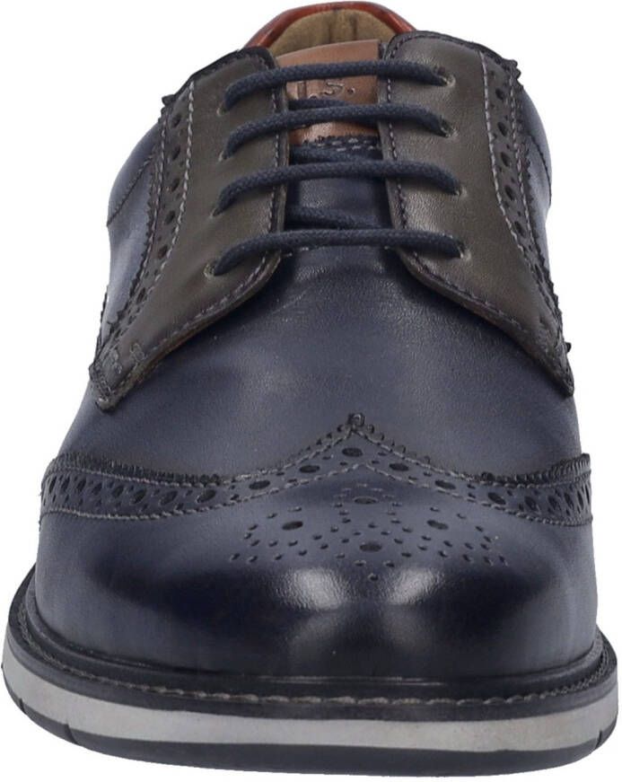 Josef Seibel Schoenen met perforatie Stuart 07 brogue businessschoen anzugschuh met vleugelkappen