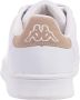 Kappa Unisex Sneaker mit buntem Fersendetail 243049 White Sand - Thumbnail 8