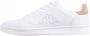 Kappa Unisex Sneaker mit buntem Fersendetail 243049 White Sand - Thumbnail 3