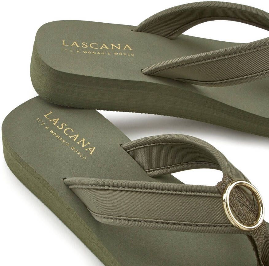 Lascana Badslippers Sandaal pantoletten badschoen met ringapplicatie "Italië" VEGAN