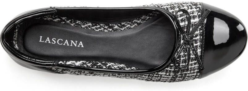 Lascana Ballerina's Slip-in ballerina in houndstooth-look freizeitschoen slipper halfschoen vegan