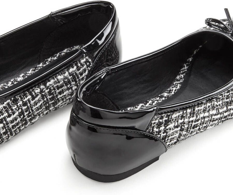 Lascana Ballerina's Slip-in ballerina in houndstooth-look freizeitschoen slipper halfschoen vegan