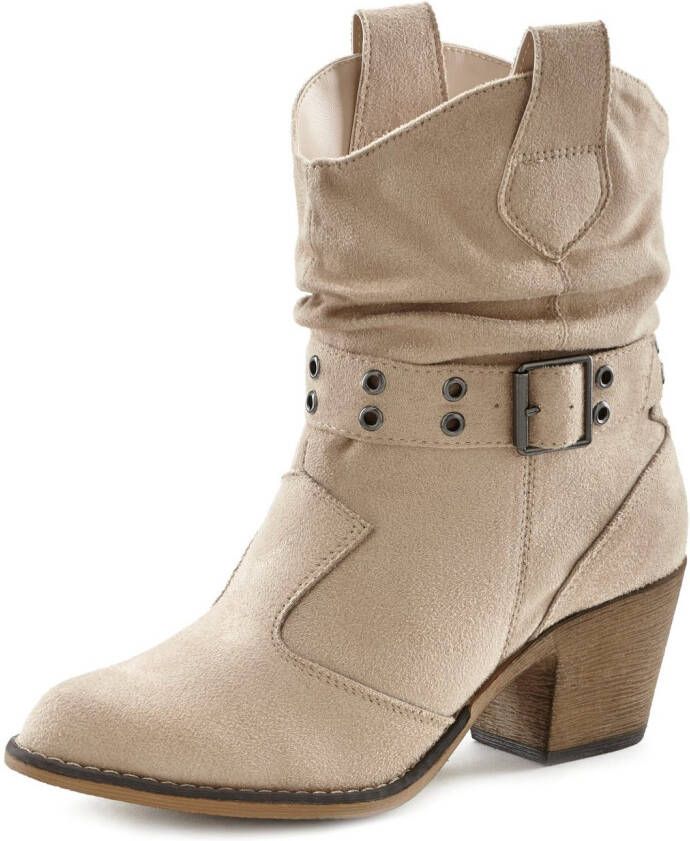 Lascana Cowboylaarsjes Cowboy boots western enkelboots VEGAN