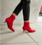 Lascana Enkellaarsjes Sock Boot High heel laarsjes laarzen kleine hak & elastische punt - Thumbnail 7