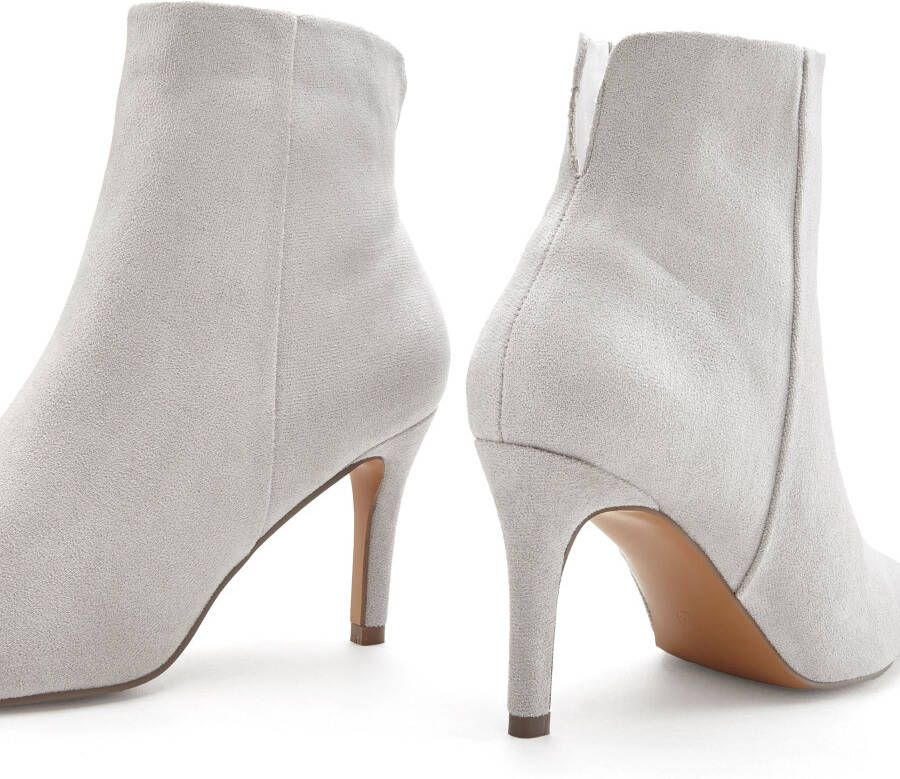 Lascana Highheel-laarsjes in spitse vorm & naaldhak ritslaars vegan