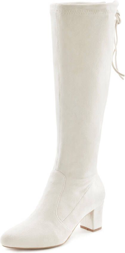 Lascana Instaplaarzen Slip-on boots slouchy boots slip-on stretch & blokhak