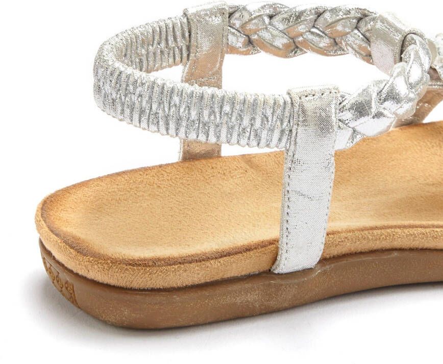 Lascana Sandalen Sandalette zomerschoen met sieraantjes en elastische band