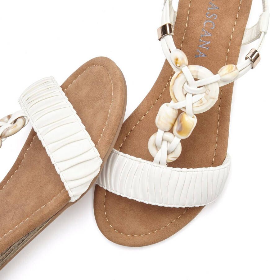 Lascana Sandalen Sandalette zomerschoen met elastische banden sieraantjes