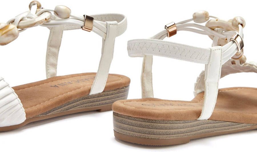 Lascana Sandalen Sandalette zomerschoen met elastische banden sieraantjes