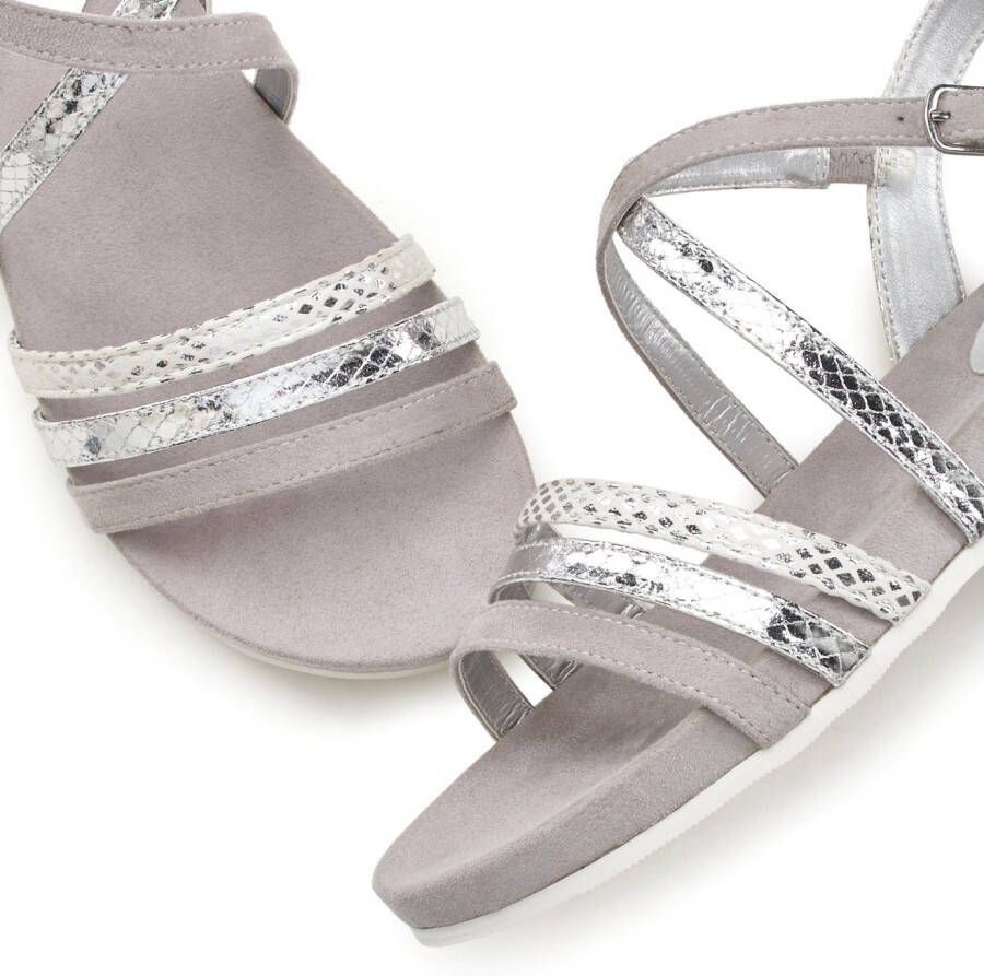 Lascana Sandalen Sandalette zomerschoen met metallic-look VEGAN