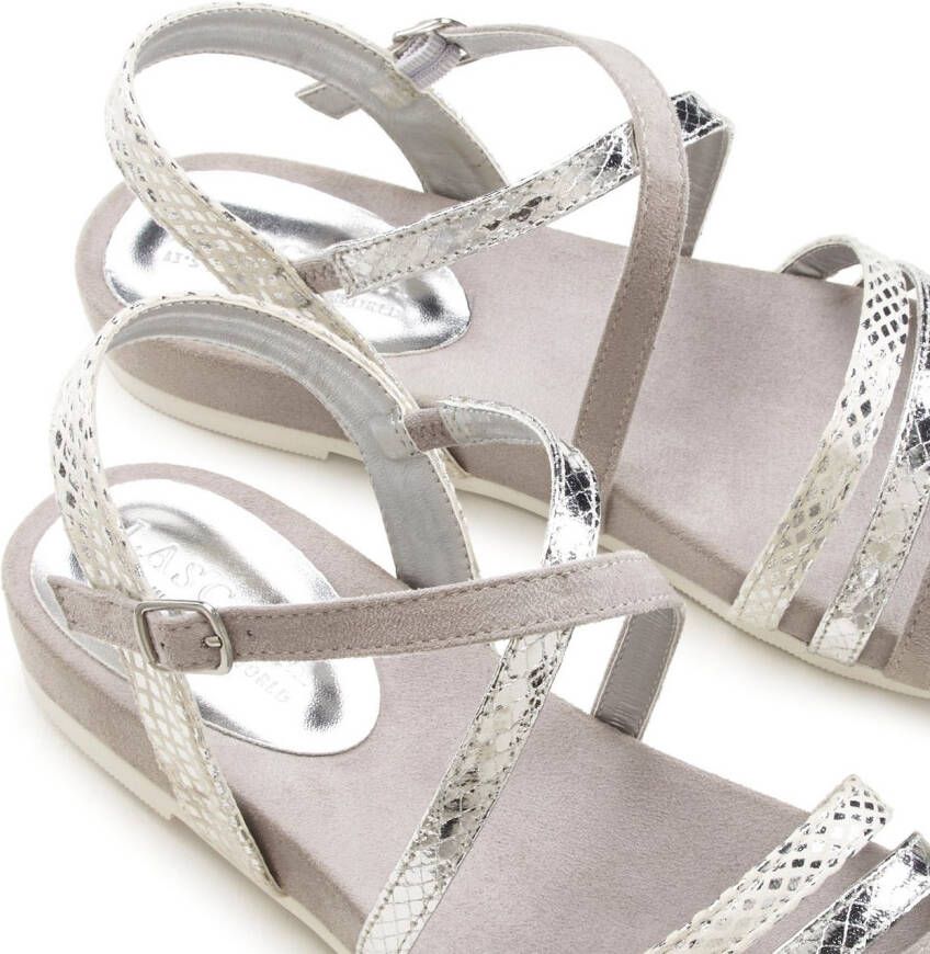 Lascana Sandalen Sandalette zomerschoen met metallic-look VEGAN