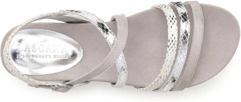 Lascana Sandalen Sandalette zomerschoen met metallic-look VEGAN