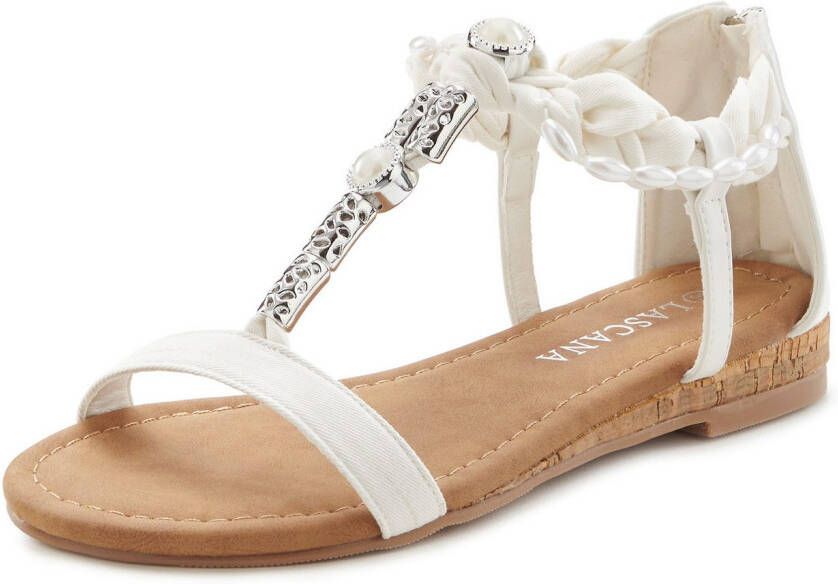 Lascana Sandalen Sandalette zomerschoen met sieraandeel VEGAN