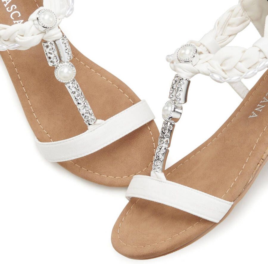 Lascana Sandalen Sandalette zomerschoen met sieraandeel VEGAN