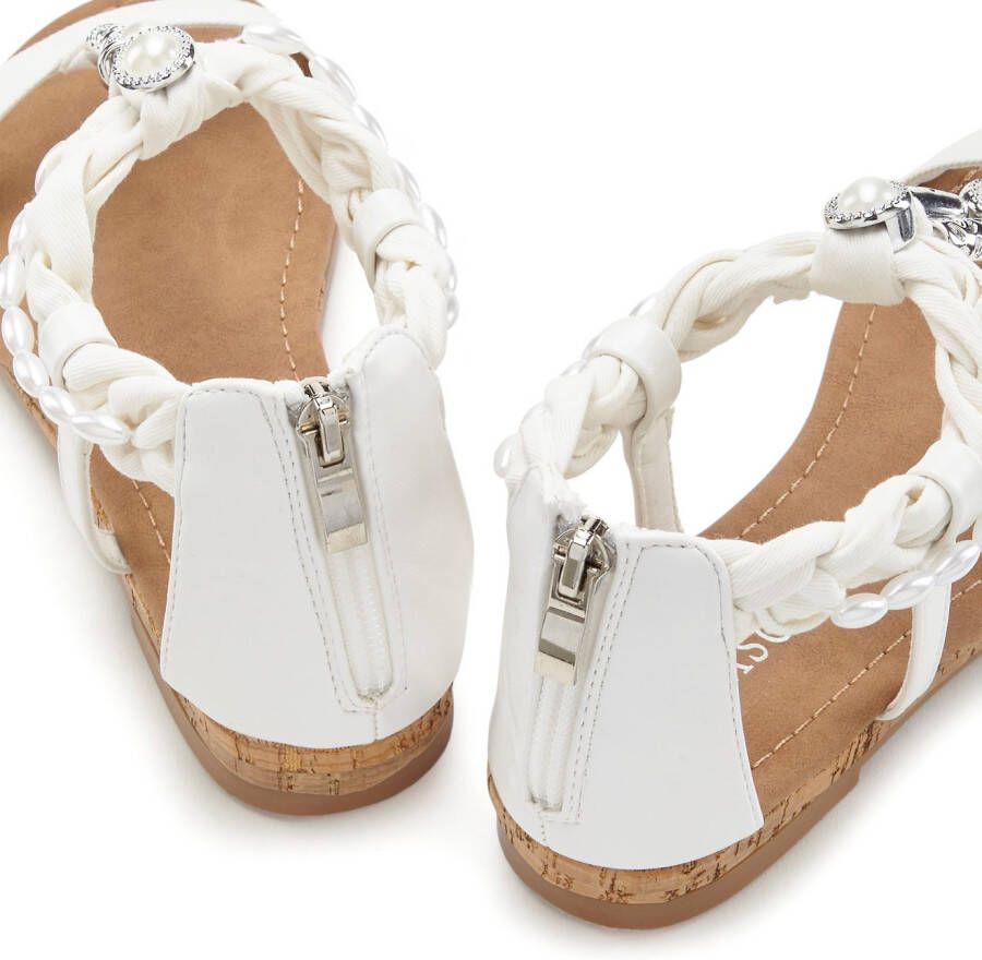 Lascana Sandalen Sandalette zomerschoen met sieraandeel VEGAN