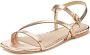 Lascana Sandalen Sandalette zomerschoen van leer met modieuze metallic-look - Thumbnail 3