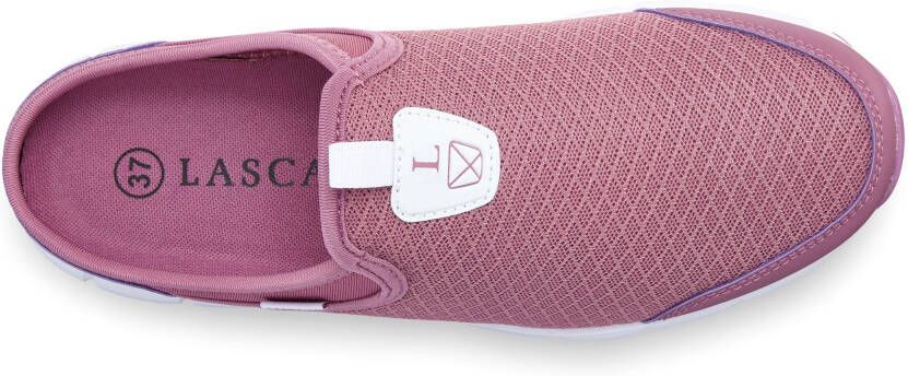 Lascana Slip-on sneakers Halfschoen vrijetijdsschoen sabot clogs van licht mesh-materiaal.