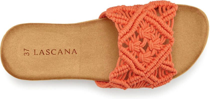 Lascana Slippers Mule sandaal open schoen met modieus haakpatroon VEGAN