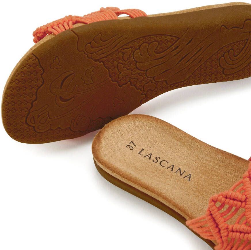 Lascana Slippers Mule sandaal open schoen met modieus haakpatroon VEGAN