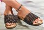 Lascana Slippers Mule sandaal open schoen met kurken voetbed en glinsterende steentjes - Thumbnail 11