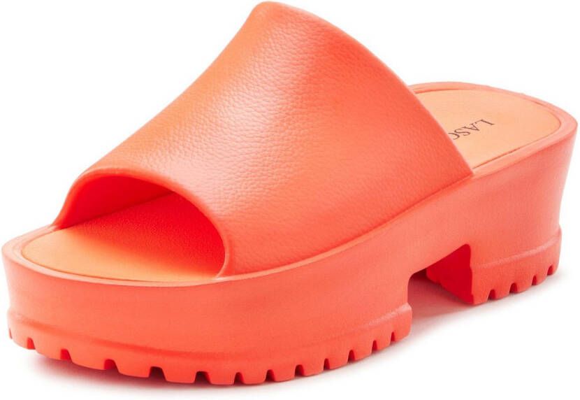 Lascana Slippers Mule sandaal open schoen met plateausool