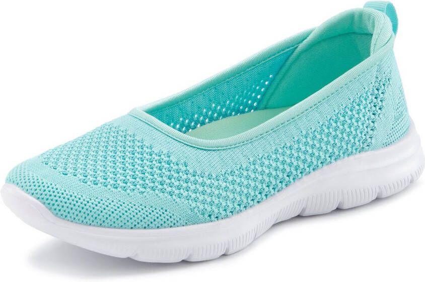 Lascana Sneaker-ballerina s ultralichte slipper slip-on sneaker vrijetijdsschoen vegan